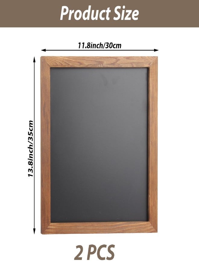 LOPYXBR 2 PCS 12x14 Inch Small Chalkboard Signs with Stand Black Magnetic Chalkboard Tabletop Non-Porous Surface with Rustic Pine Wood Frame Chalkboard Easel Sign for Kitchen, Wedding - Image 2