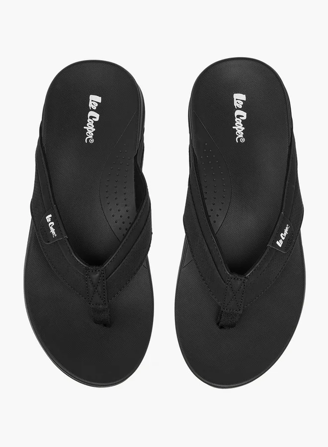 لي كوبر Men's Logo Detail Thong Slippers