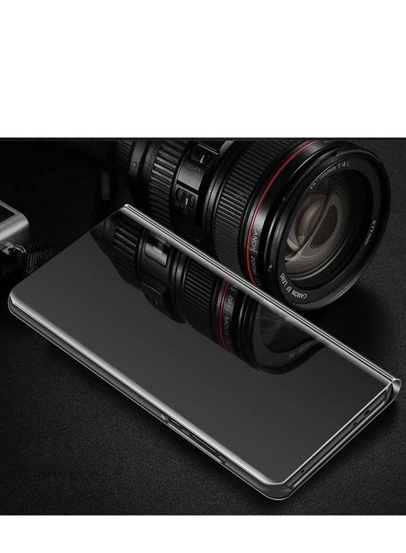 Cool Baby Samsung Galaxy S10 Plus Clear View Window Stand Mirror Case Shockproof Full 360 Body Protective Flip Phone Cover - Black - Image 4