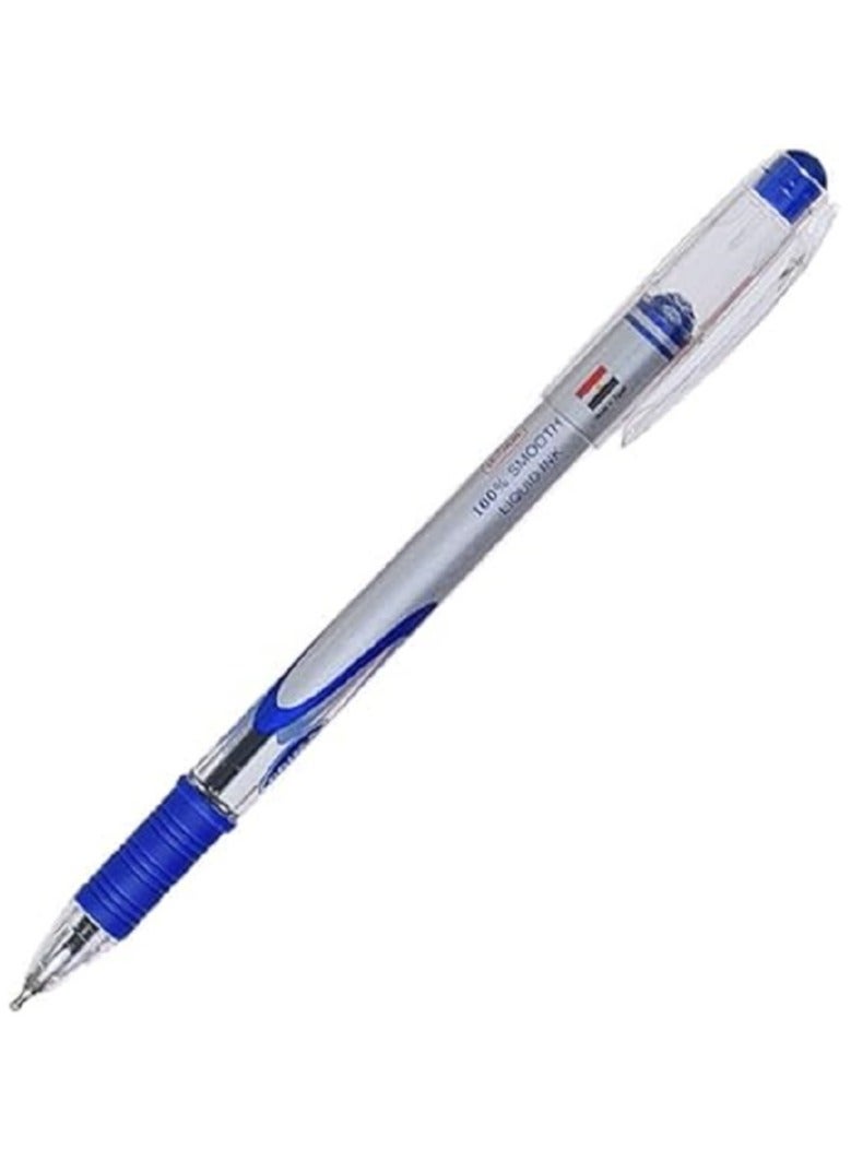 بريما قلم جاف جاف 0.7 مم، حبر سائل، مجموعة من 10 قطع - حبر أزرق