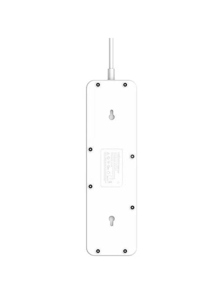 JAJEEK SC5614 Power Strip – 5 AC Outlets & 6 USB Charging Ports, 2m Long Extension Cord, Surge Protection, Perfect for Home & Office, Efficient Power Solution for Multiple Devices - Image 2