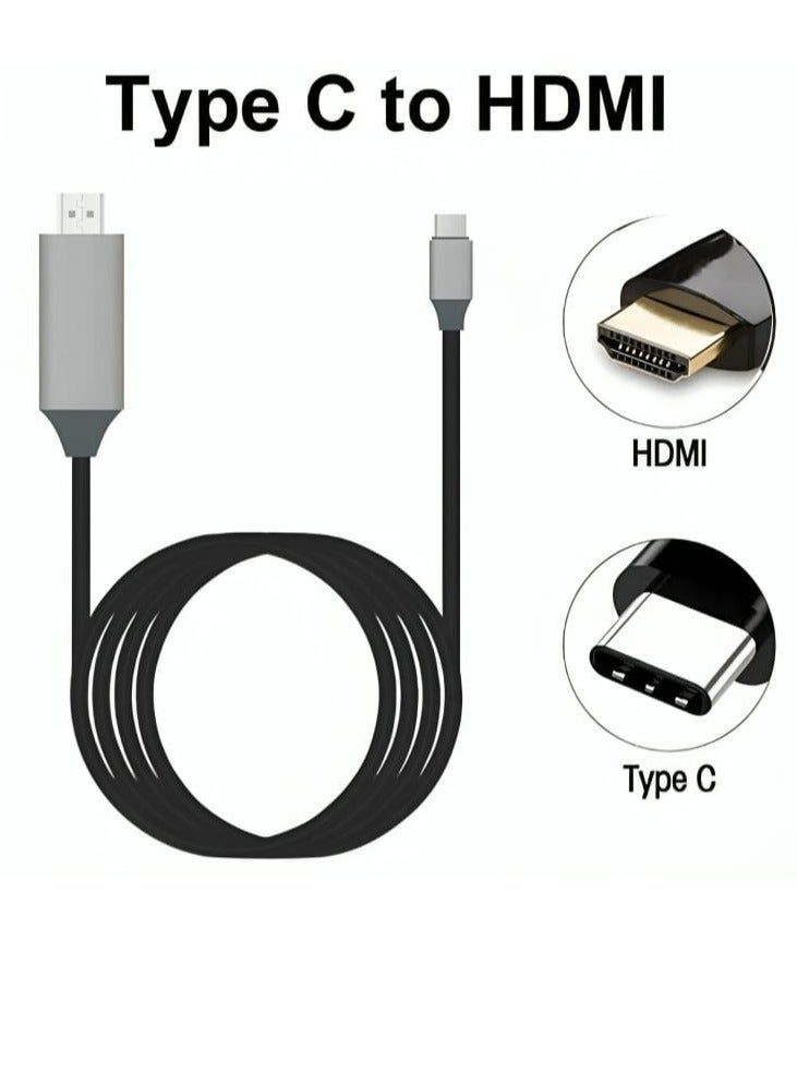 USB-C to HDTV Cable is Compatible with Type-C Devices with 4K Quality and 30HZ  - Image 1