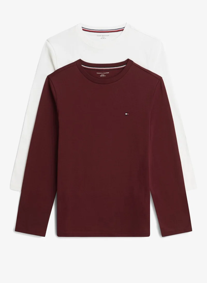 تومي هيلفيغر 2-Pack Signature Jersey Long Sleeve Lounge T-Shirts