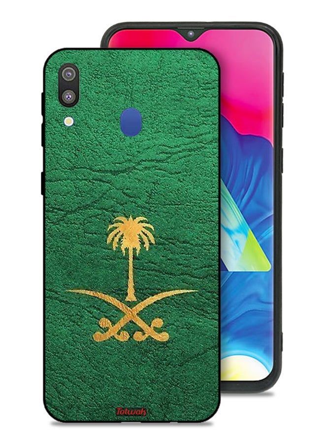 Tolwak Samsung Galaxy M20 Protective Case Cover Kingdom Of Saudi Arabia Sign On Leather - Image 1