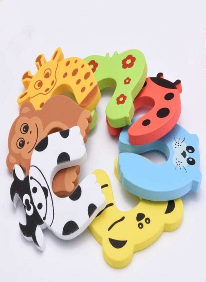Mockery 8Pcs Finger Pinch Guard, Cartoon Animal Door Stop Soft Foam Cushion Door Finger Protector, Cartoon Animal Door Stopper Cushion for Baby Children Finger Pinch Guard Cushion (Random Pattern) - Image 2