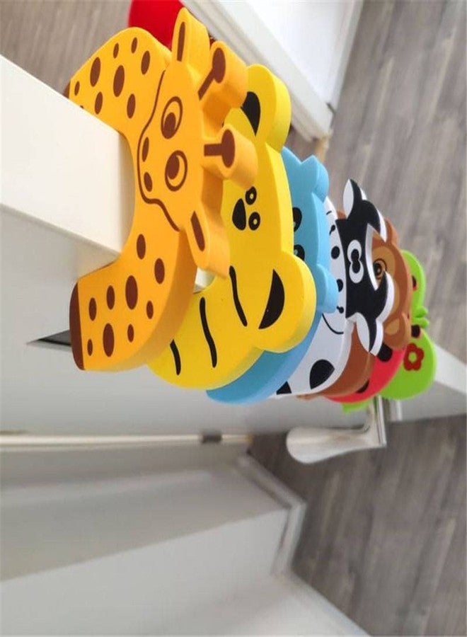 Mockery 8Pcs Finger Pinch Guard, Cartoon Animal Door Stop Soft Foam Cushion Door Finger Protector, Cartoon Animal Door Stopper Cushion for Baby Children Finger Pinch Guard Cushion (Random Pattern) - Image 5