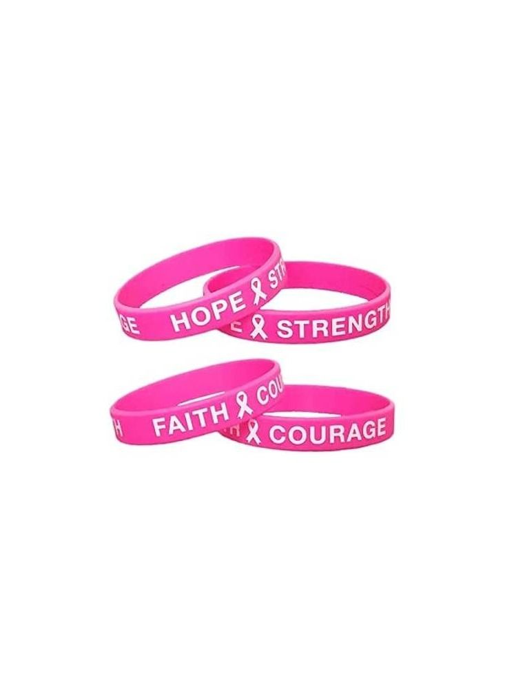 PRINTSHOP4ME Unisex BreastCancer Awareness Silicon Rubber Bracelets for Fundraising Or Awareness Campaigns In October - Image 5