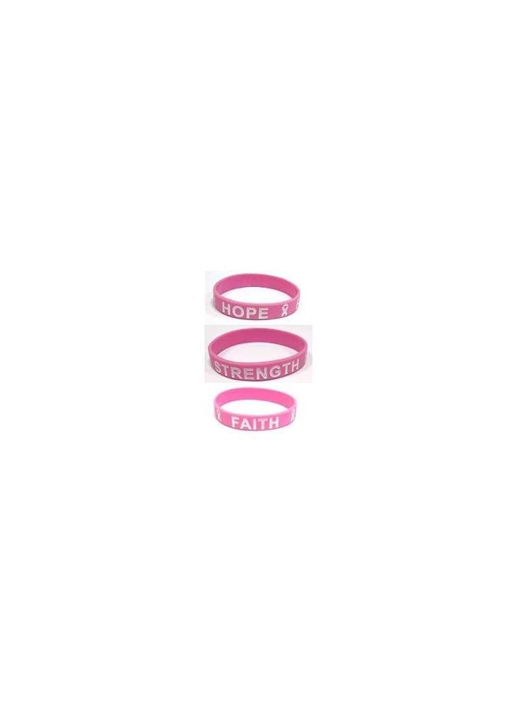 PRINTSHOP4ME Unisex BreastCancer Awareness Silicon Rubber Bracelets for Fundraising Or Awareness Campaigns In October - Image 3