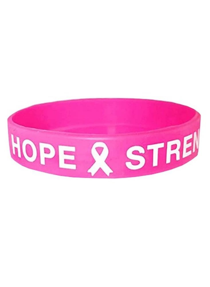 PRINTSHOP4ME Unisex BreastCancer Awareness Silicon Rubber Bracelets for Fundraising Or Awareness Campaigns In October - Image 1