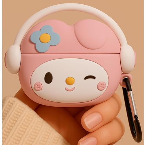 Emoh Roced Compatible for AirPods Pro 2 Case with Keychain, Drop Protection, Protective Case, Supports Wireless Charging Cover for AirPods Pro 1st/2nd Generation (2022/2019)- (Kitty Pink) - Image 1