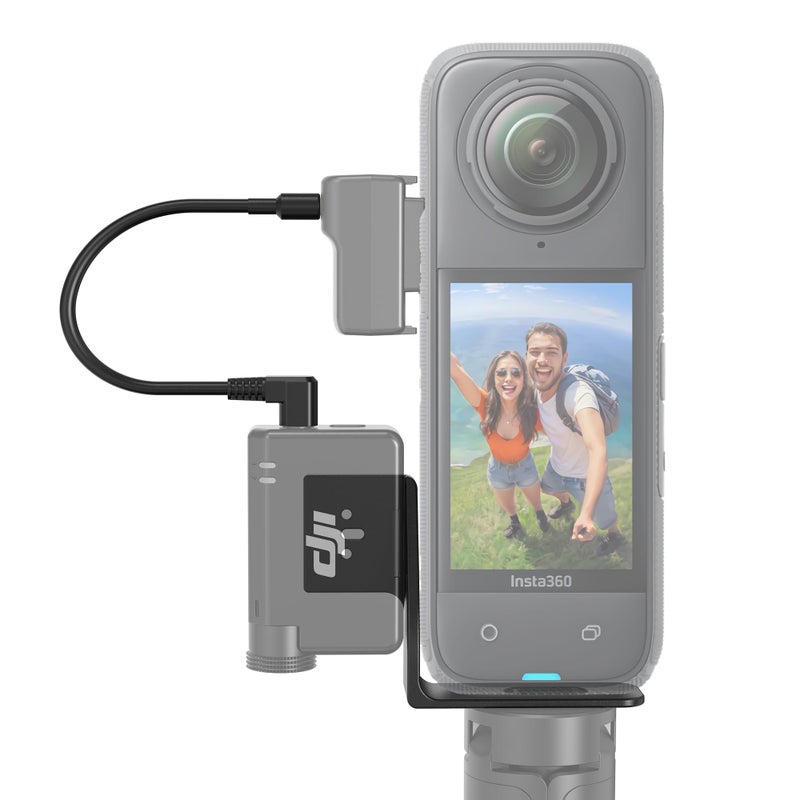 CYNOVA Insta 360 X4 DJI Mic Mini Mount, Invisible Mic Bracket for Insta360 X4 Accessories, Compatible with Insta360 X4 / X3ï¼ˆwith 3.5mm Audio Cableï¼‰ - Image 1
