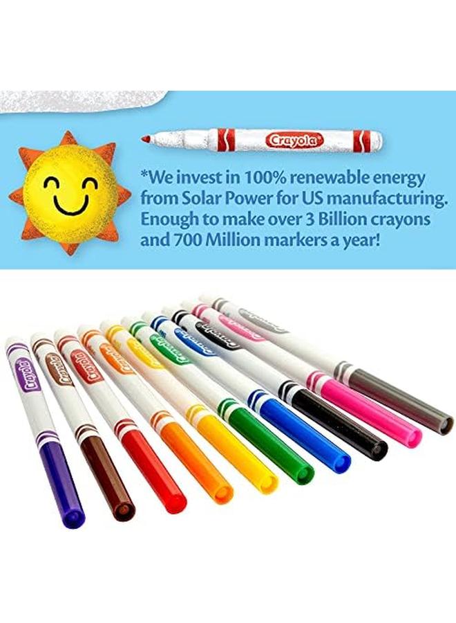 كرايولا 10 أقلام تلوين كلاسيكية ذات خطوط رفيعة - Image 2