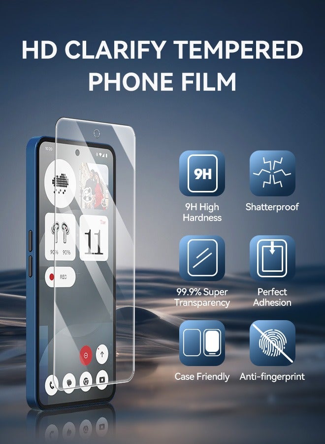 Tersely [3 Pack] 9H Tempered Glass Screen Protector for Nothing Phone 3a / Nothing 3a Pro, Case Friendly, Ultra-clear, Shatterproof Anti-Scratch Film Screen Protector - Image 2