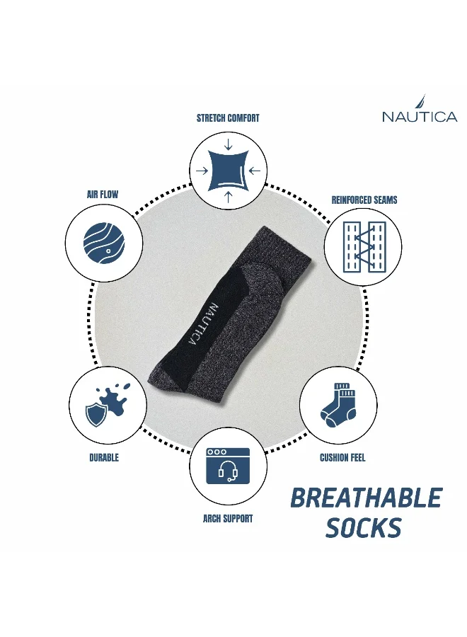 NAUTICA Nautica Men's Heavy Weight Crew 4 Pairs Socks
