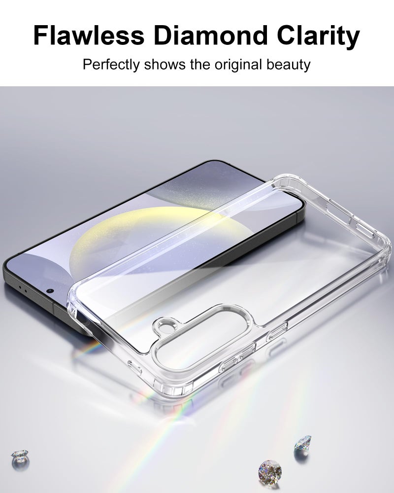 HOOMIL Case for Samsung Galaxy S24+ Plus 6.7-Inch, Non-Yellowing, Drop Protection, Anti-Scratch Transparent Hard Back Phone Cover - Crystal Clear - Image 3