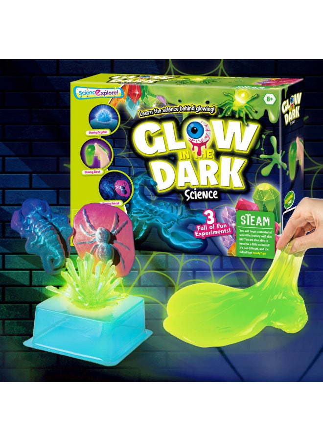 Steam Science Experiment Kit Diy Handmade Volcano Eruption Educational Toys For Children Intellectual Development-Color:Scientific Exploration Luminous Experiment-3505  - Image 1