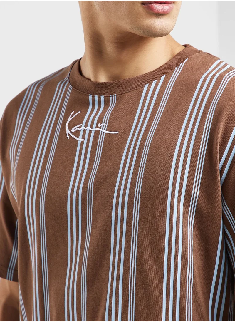 Karl Kani Small Signature Striped T-Shirt