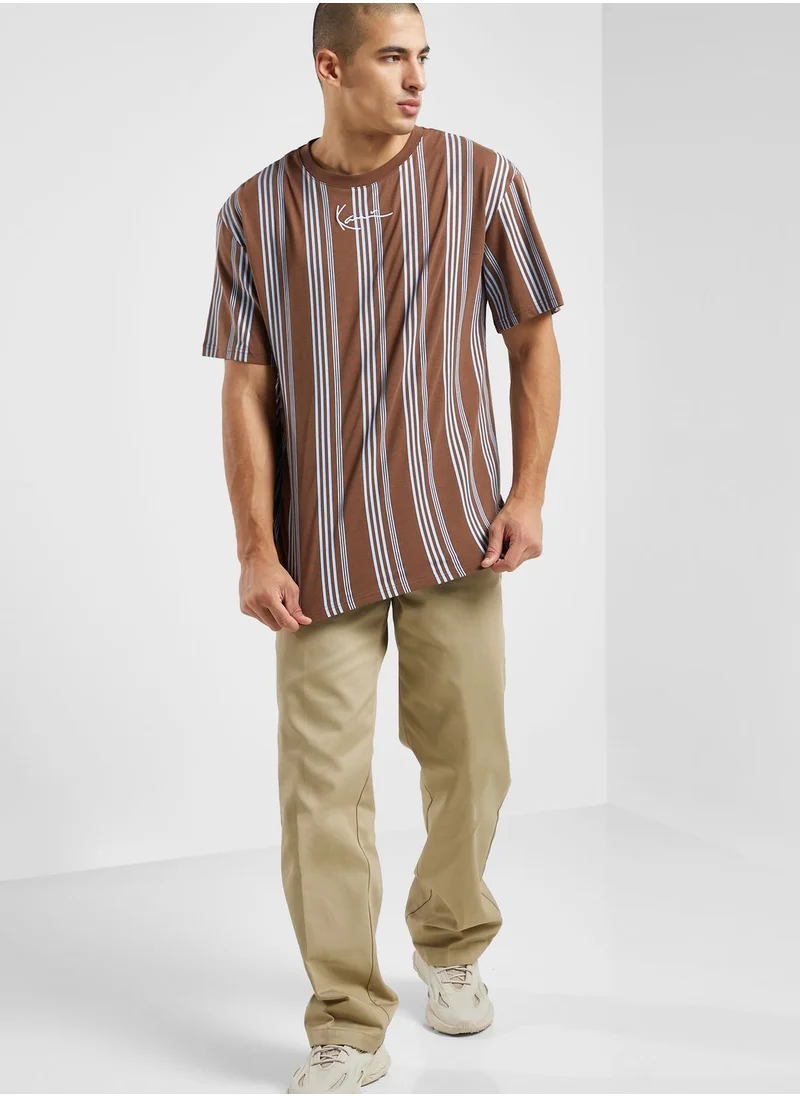 Karl Kani Small Signature Striped T-Shirt