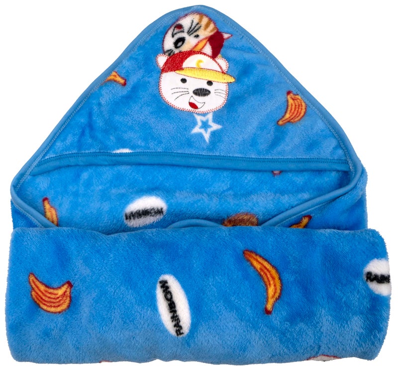 Uber World Newborn Baby Blanket Combo withhood/Infant AC Blanket/Baby Wrapper/Flannel Baby Blanket for 0-9 Months (70x70cm)/Pack of 3 - Image 5