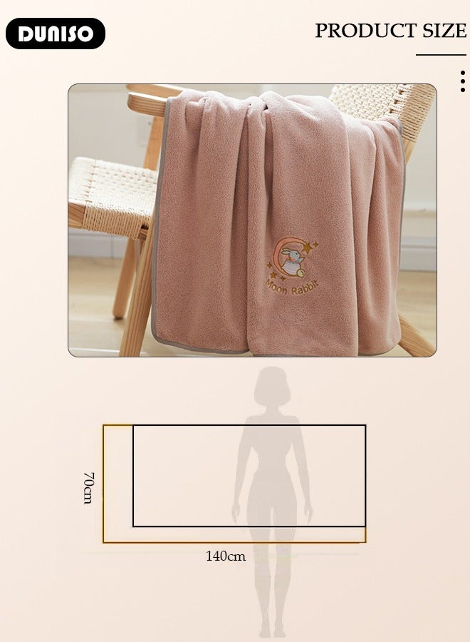 DUNISO Microfiber Bath Towel for Women, Soft Microfiber Absorbent Body Towels, Dirty Pink Multipurpose Quick  Drying Towel, Lightweight Bath Sheets for Women's, Use for Spa, Yoga, Fitness, Bathroom 70×140CM - Image 4