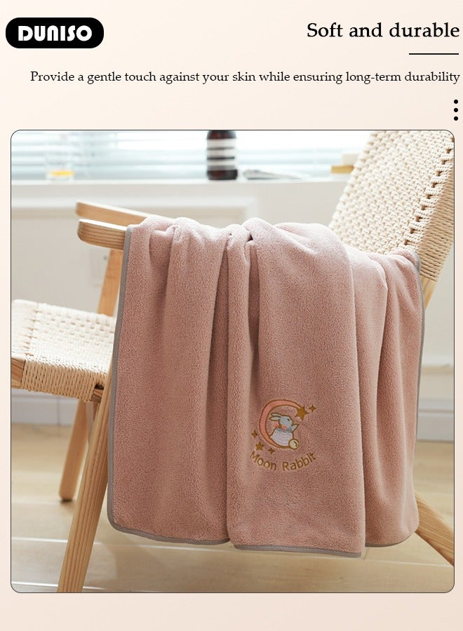 DUNISO Microfiber Bath Towel for Women, Soft Microfiber Absorbent Body Towels, Dirty Pink Multipurpose Quick  Drying Towel, Lightweight Bath Sheets for Women's, Use for Spa, Yoga, Fitness, Bathroom 70×140CM - Image 3