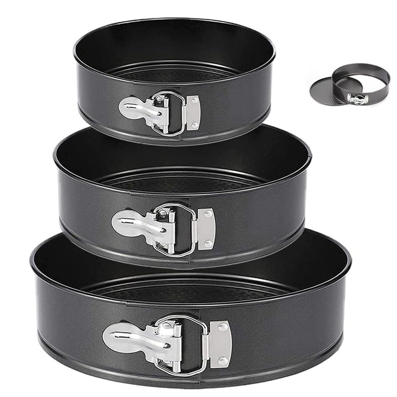 Tunyet Springform Pan, 3PCS 7,8,9 Inch Cheesecake Pans with Removable Bottom, Non-stick Spring Form Pan for Cheesecake - Image 1