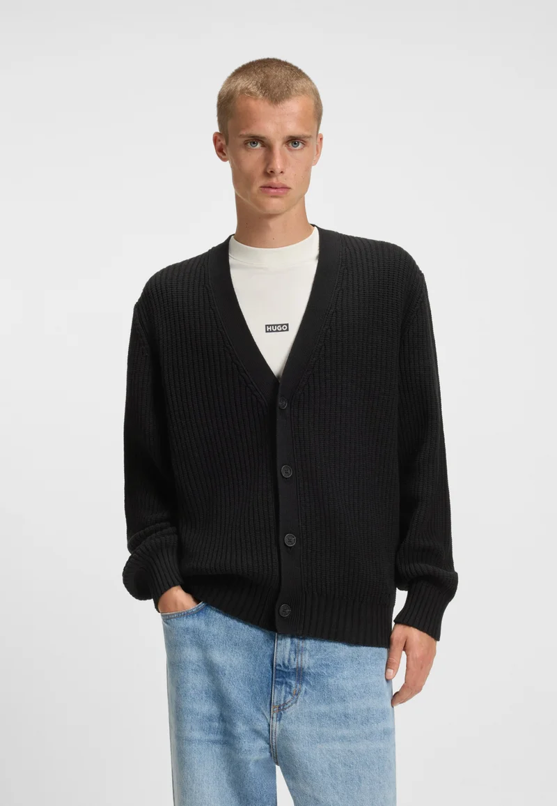 هوجو Relaxed-fit cardigan with ribbed structure