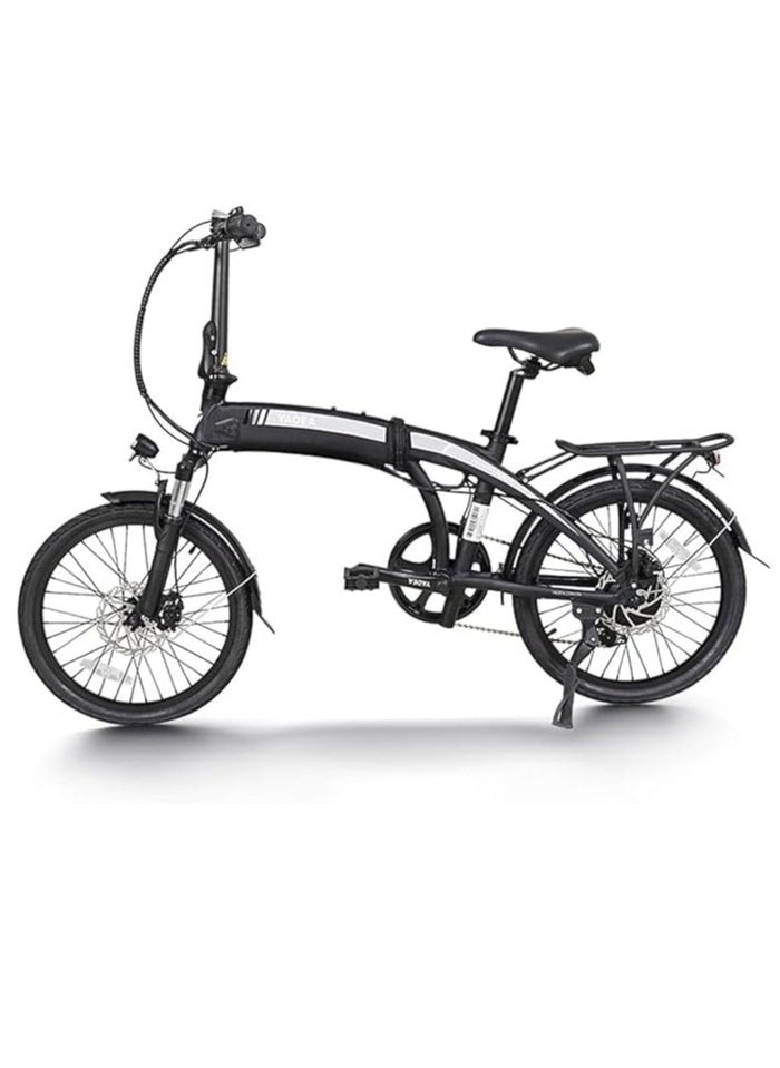 YADEA - YADEA Black YF100 20 Inch Folding Electric Bike - 1 Year Warranty - Rear Motor 36V 250W Foldable E-Bike - 7 Speed Shimano Gears - Max Range up to 45 KM - 55 KM Range - Load Capacity 80 KG - Image 1