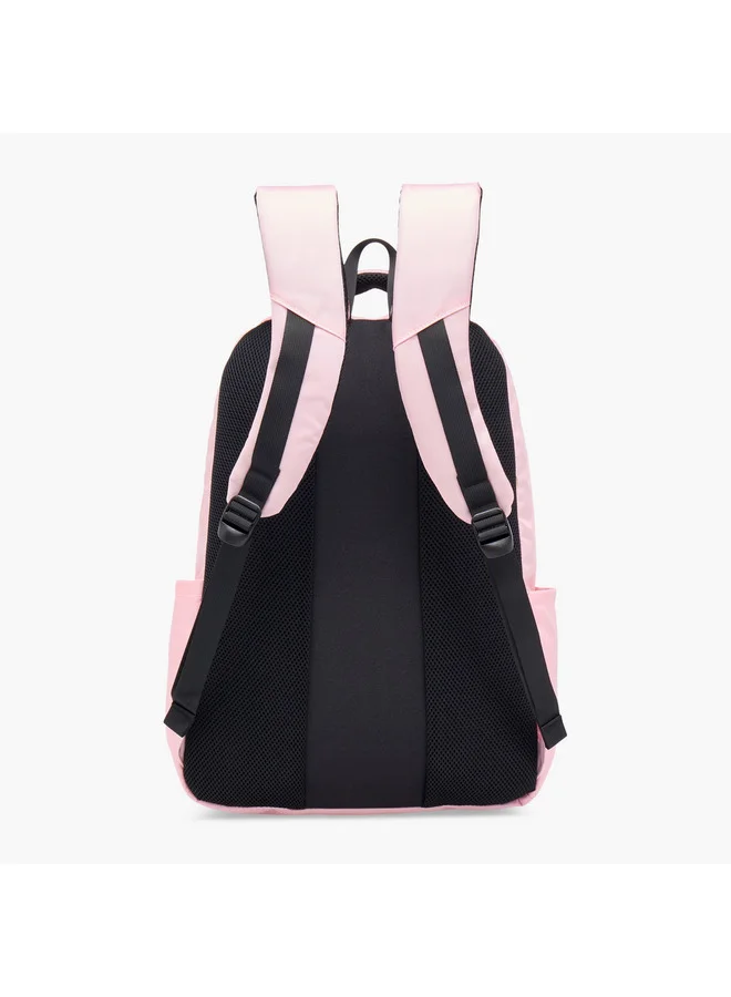 Kappa PINK Girls Logo Applique Backpack with Adjustable Straps and Zip Closure - 19x32x48 cm  | Best Price UAE