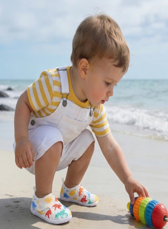 JIASUQI Baby Girls Boys Walking Water Shoes Beach Sandals for Outdoor Swimming River Dinosaur 12-18 Months - Image 2