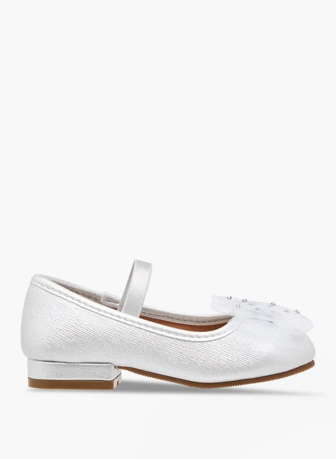 Bow Accent Slip-On Ballerina Shoes