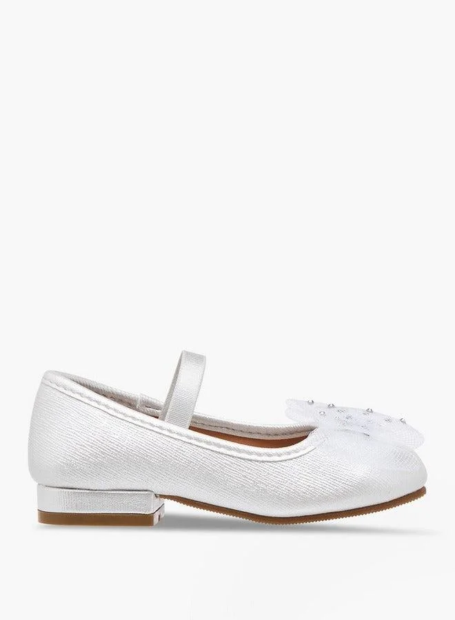 Flora Bella By Shoexpress Bow Accent Slip-On Ballerina Shoes