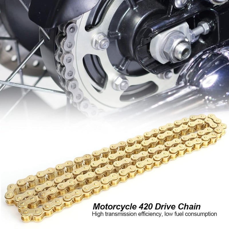 420 Motorcycle Drive Chain HeavyDuty for 50 110 Pit Quad Bikes Kart, High Tensile Strength, Easy Maintenance, for Chinese Imported Pit/Bikes - Image 2