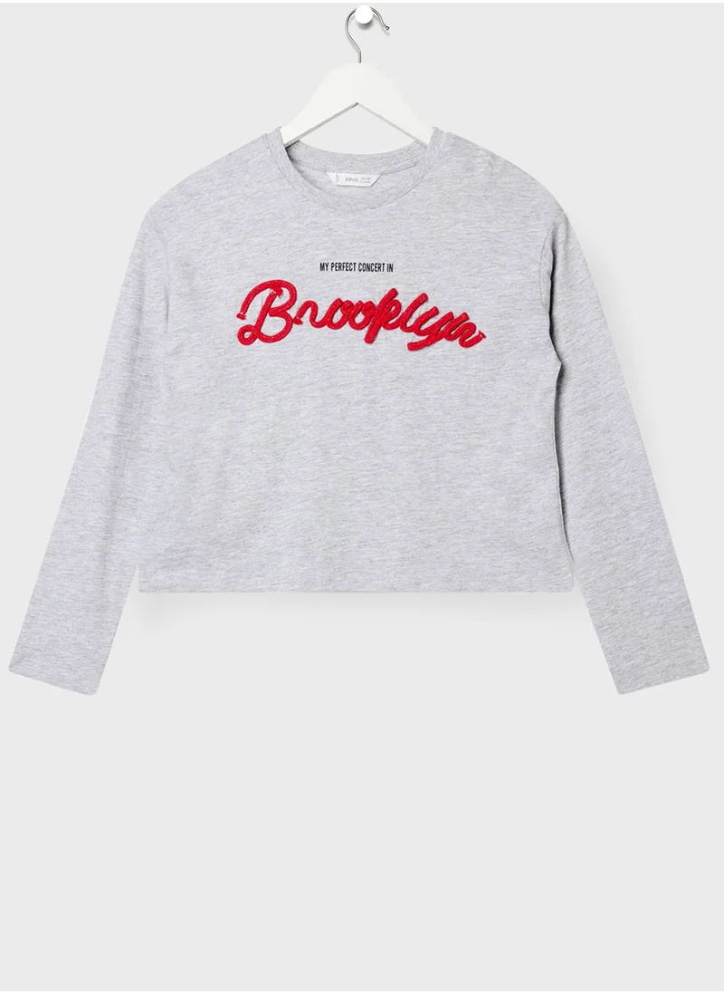 MANGO Kids Brooklyn Long Sleeve T-Shirt