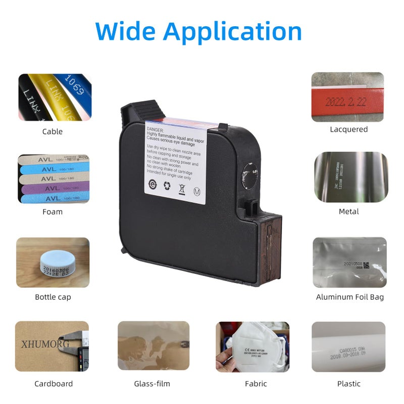 Green Ink Cartridge 45ml Large Capacity High Definition 5 Color Replacement For M20 T50 Handheld Inkjet Printer - Image 3