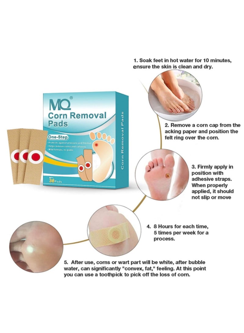 ام كيو ضمادات إزالة مسامير القدم، 36 ضمادة مسامير للقدمين - Image 2