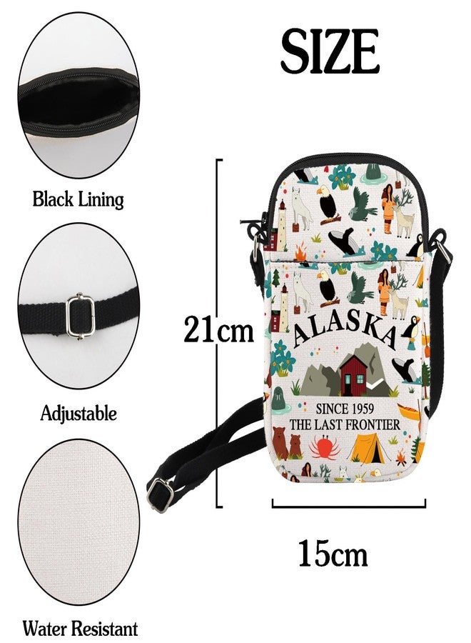 HOLLP Alaska State Crossbody Bag Alaska Souvenir Gift Alaska Last Frontier Travel Small Sling Bag Alaska Lover Gift (ALASKA) - Image 2