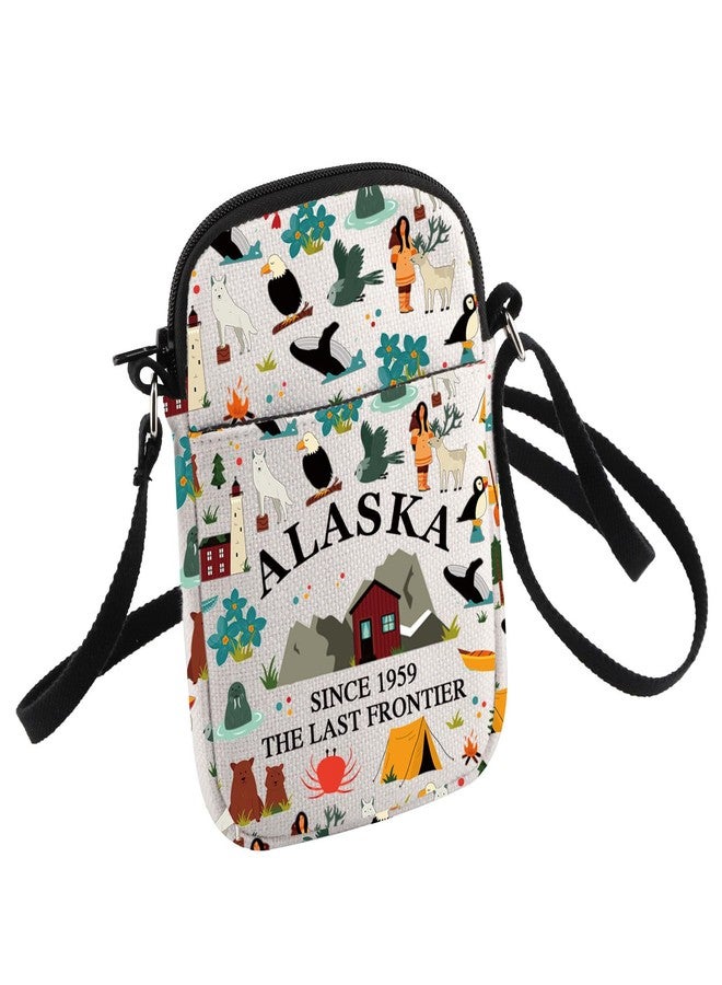 HOLLP Alaska State Crossbody Bag Alaska Souvenir Gift Alaska Last Frontier Travel Small Sling Bag Alaska Lover Gift (ALASKA) - Image 1