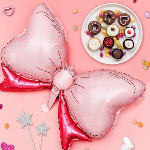DUBEDAT Pink Mouse Balloon Garland Arch, 136Pcs Pink Rose Polka Dots Balloon for Mouse Theme Birthday Girl Baby Shower Decoration - Image 5