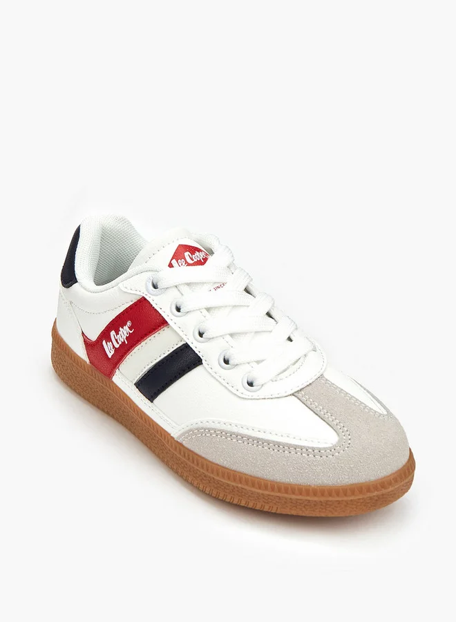 لي كوبر Boys' Panelled Lace-Up Sneakers