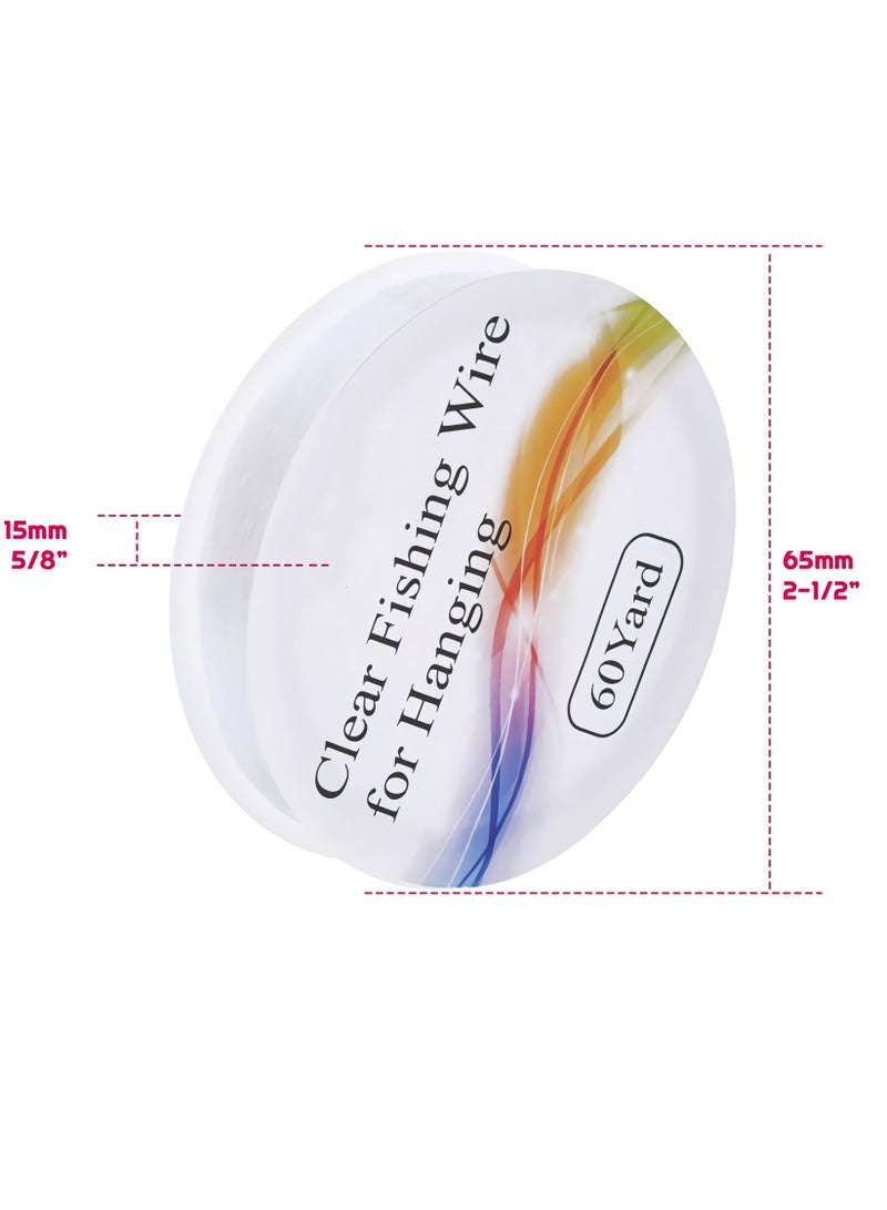 selizo Fishing Wire, Selizo 3Pcs Clear Fishing Line Jewelry String Invisible Nylon Thread for Hanging Decorations, Beading and Crafts (3 Sizes, 60 Yards per Roll) - Image 2