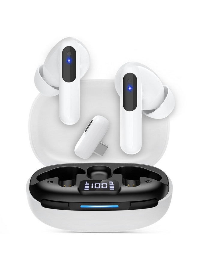 RYR Wireless Earbuds, Bluetooth 5.3 Headphones Bass Stereo, Ear Buds with Noise Cancelling Mic LED Display, 2.4GHz Gaming Earbuds, 36Hs Playtime for Meta Quest 3/2, PS5/4, Steam Deck, VR, Switch, PC - Image 1