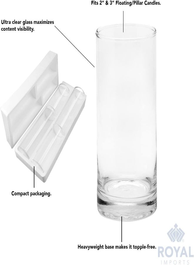 AKDC Royal Imports Glass Cylinder Flower Centerpiece Vases Set Of 4 - Hurricane Candle Holder For Pillar, Floating, Tealights - Use For Floral, Wedding Table, Home Decor, Party, Holiday - Image 5