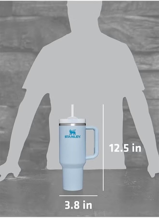 ستانلي كوب معزول مفرغ من الفولاذ المقاوم للصدأ مع غطاء وقشة للمياه والشاي المثلج أو القهوة والعصائر والمزيد، 40 أونصة، أزرق - Image 5