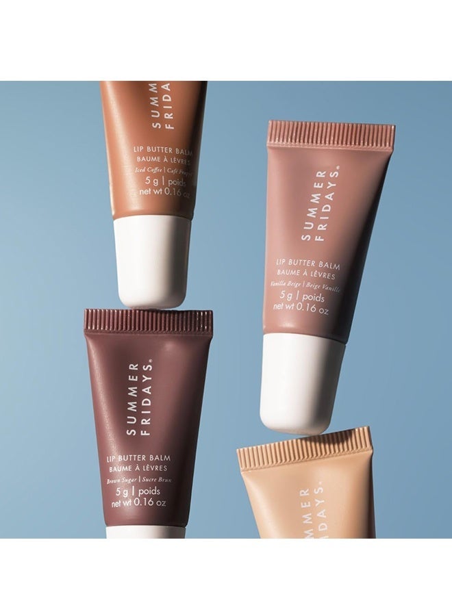 SUMMER FRIDAYS The Mini Neutrals Lip Butter Balm Set, Lip Complimentary Sheet Masque, Soothe and Nourish Dry Lips in Journey, 4*5g - Image 4