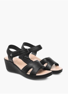 Le Confort Womens Wedge Heeled Sandals With Hook And Loop Closure  - Image 2