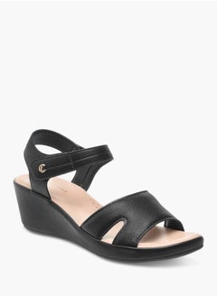 Le Confort Womens Wedge Heeled Sandals With Hook And Loop Closure  - Image 1