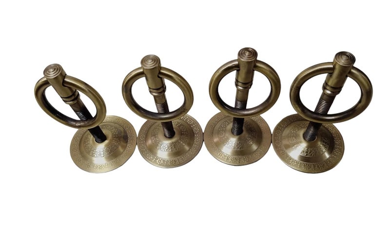 Kkriya Home Decor KRIYA HEAVY DUTY BOTTOM KADA WITH ANTIQUE BRASS FINISH SUPERIOR HIGRADE QUALITY LIFE TIME WARRENTY KADA PATIO SWING HAMMOCK Swing16MM Rod with Weight Capacity of 800KG Pack of 4PCS  - Image 4