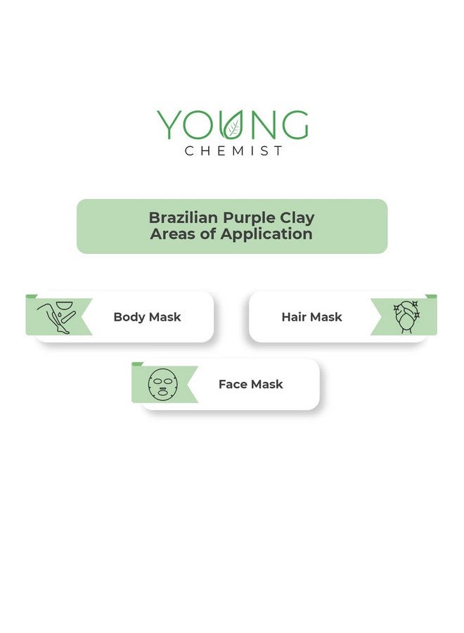 Young Chemist's Calamine Clay/Lighten dark spots/Raw, Vegan and Organic with Antiseptic Properties/Paraben free/Good for Body, Face and Hair (all Skin Type, Powder Form, Pink, 500 grams) - Image 3