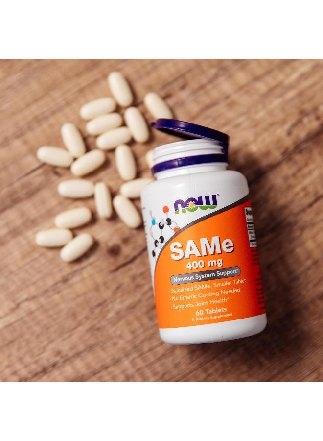 Now Foods SAMe Dietary Supplement 400 mg - 60 Vegetarian Tablets - Image 4